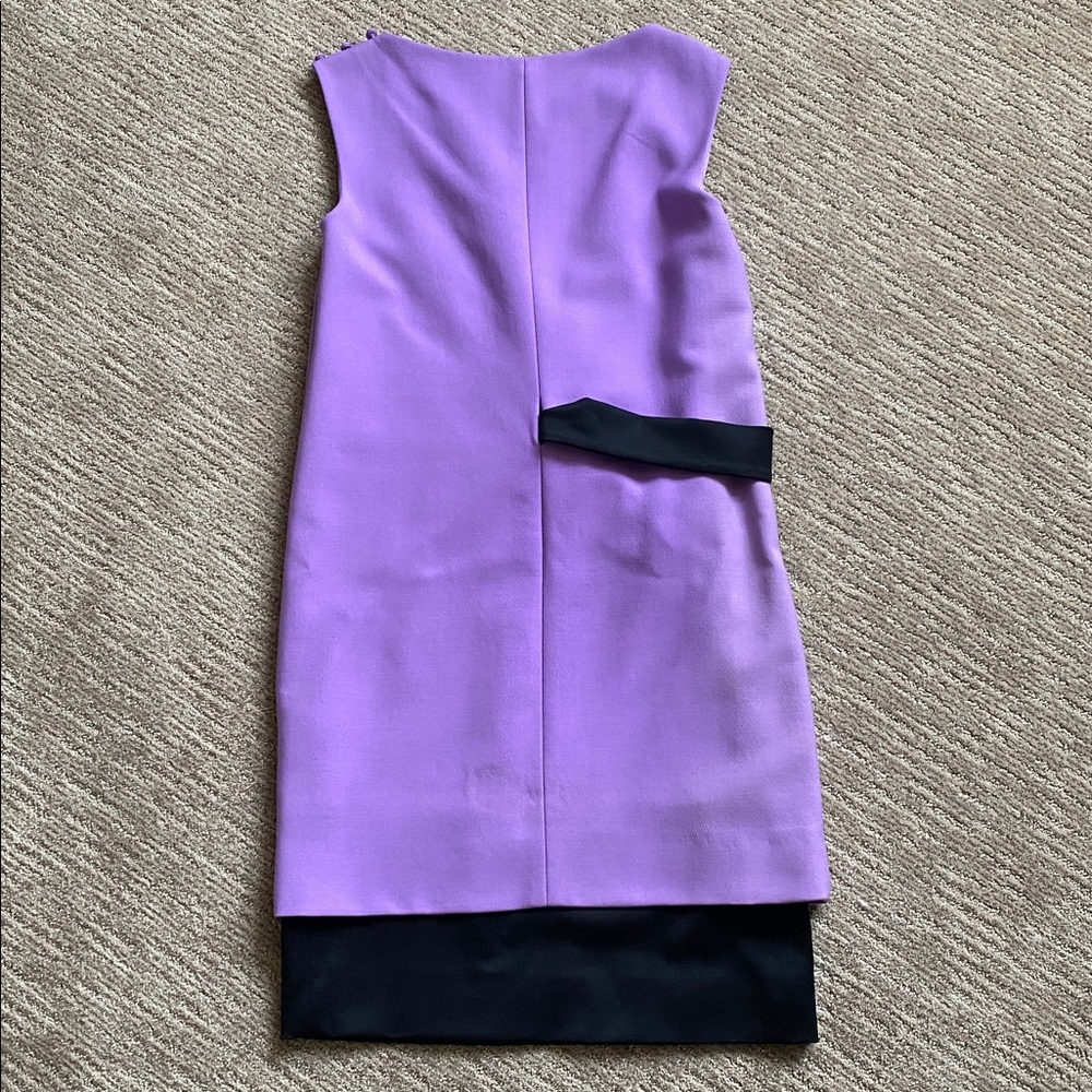 Escada Wool Lilac Purple and Black Sheath Dress - Picture 15 of 17